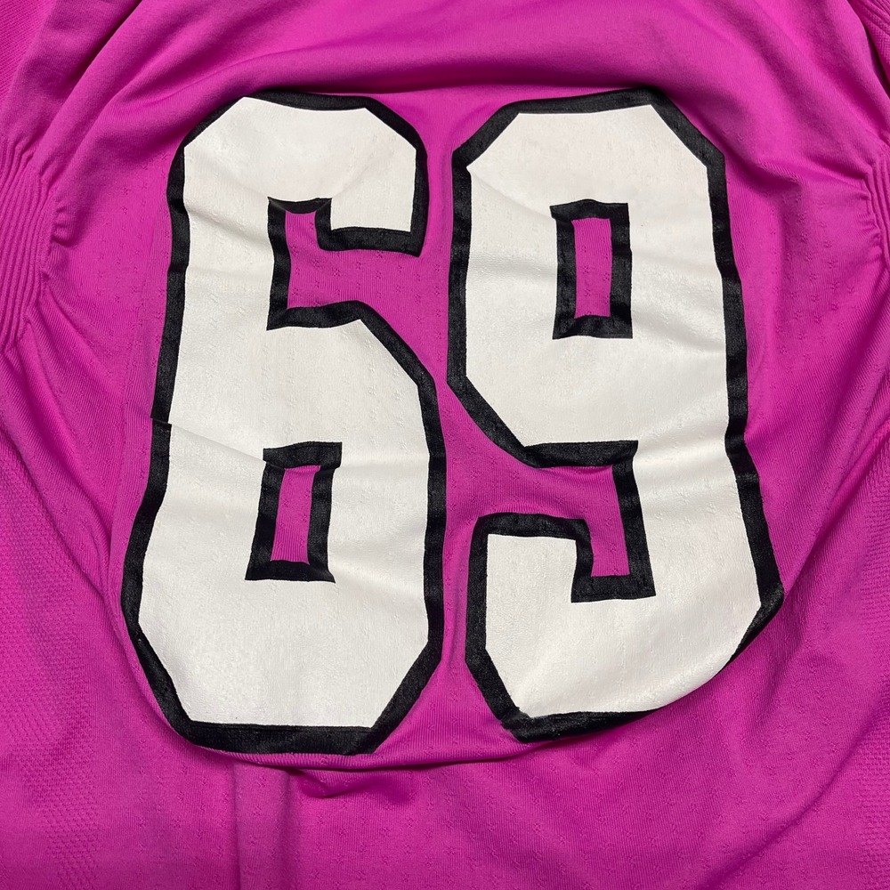 Adidas Beaverton Oregon Football Game Day Jersey Womens 2XL XXL Pink #69 Graphic - Picture 8 of 12